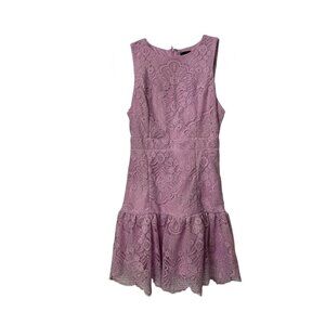 Mustard Seed Purple Eyelet Sleeveless Dress w High Neckline, Size Medium, Party